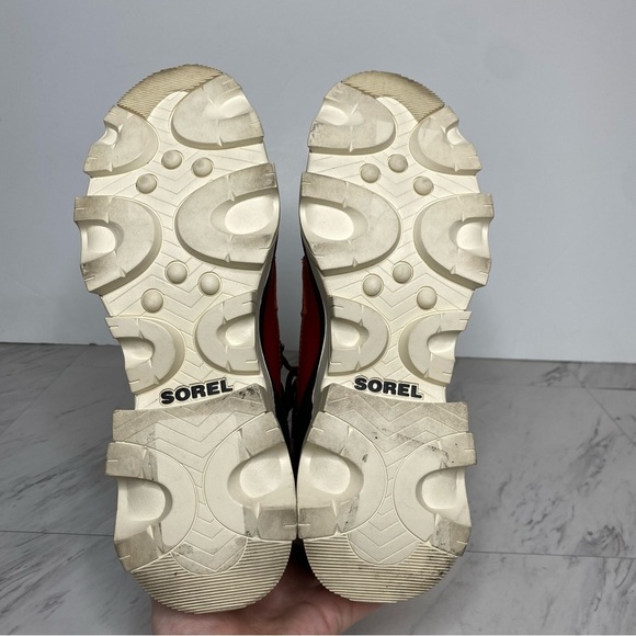 Sorel Brex Red Leather Lace Up Chunky Sole Boot 7 1/2 - Picture 14 of 15